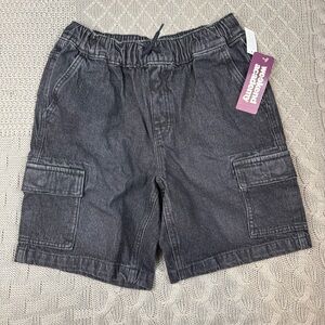 Weekend Academy Black Cargo Pull In Jean Shorts ~ 10/12